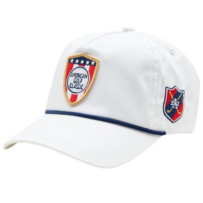 Lightweight Rope American Golf Classic Cap, Mens White Cap