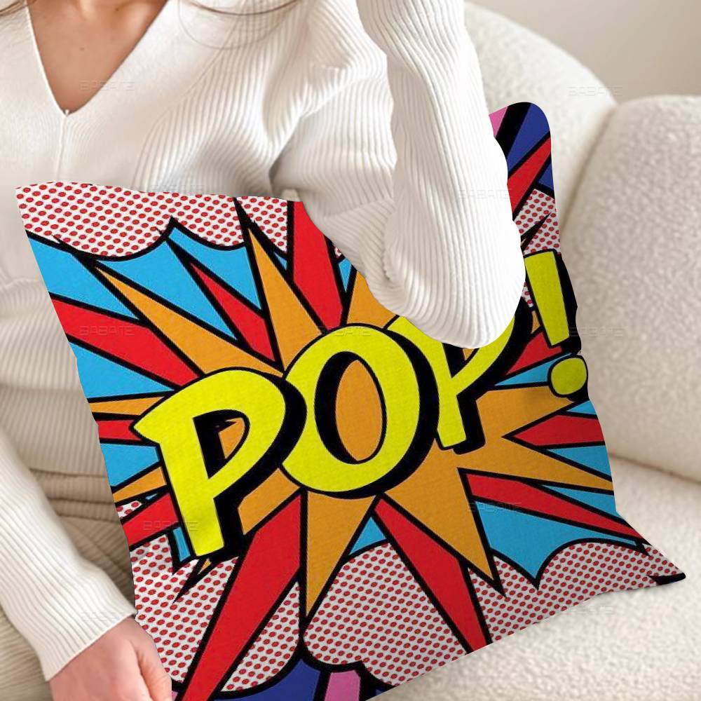 Roy L-Lichtenstein Pop Art Pillow Gift Home Office Decoration Bedroom Sofa Car Cushion Cover case 45x45