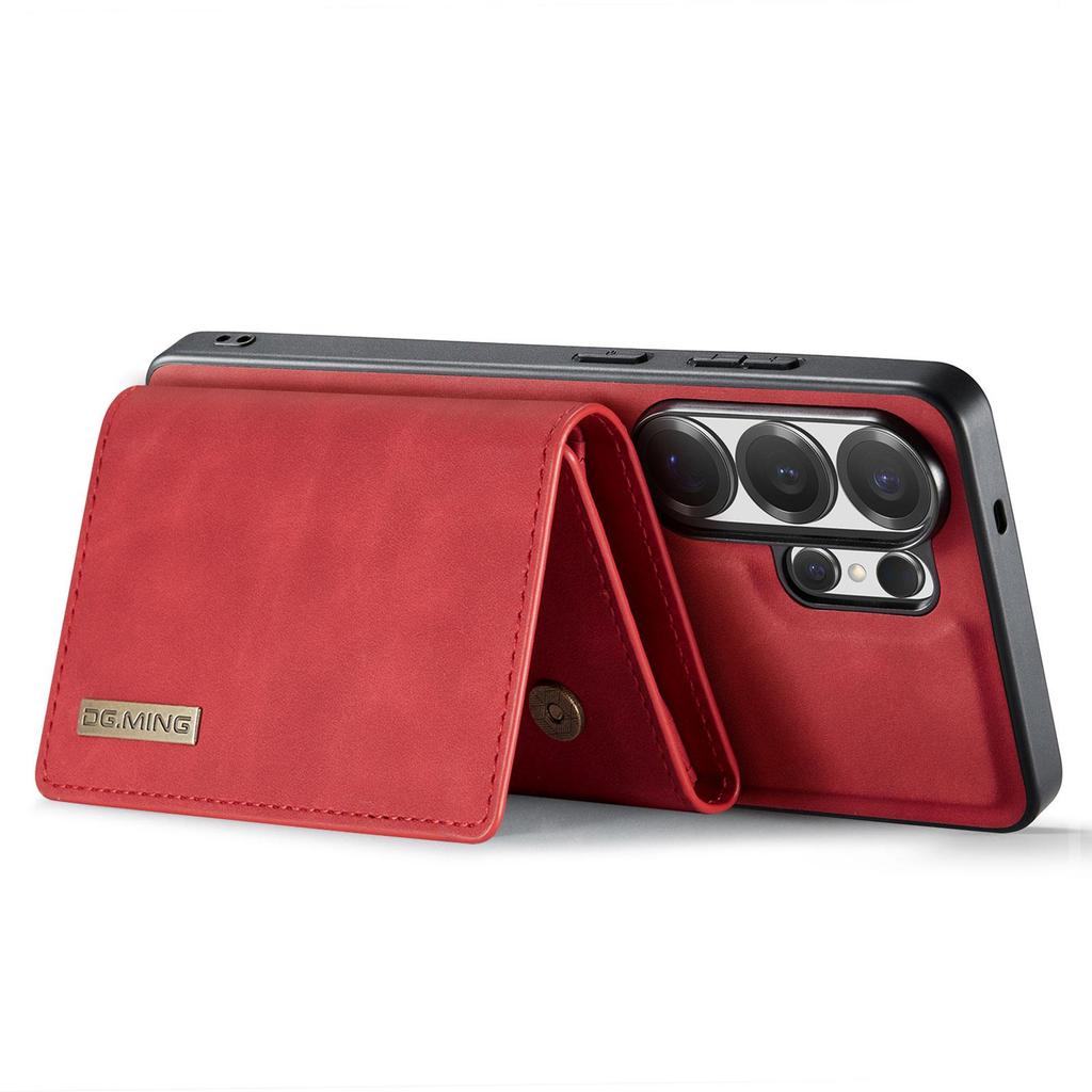 DG.MING-M1 Luxury 2-in-1 Removable Magnetic Flip Premium PU Leather Case Wallet Card Holder Back Cover For Cell Phones