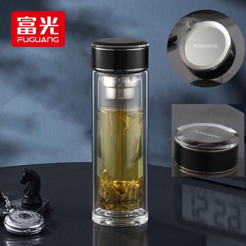 Fuguang Business Double Wall Glass Tea Cup