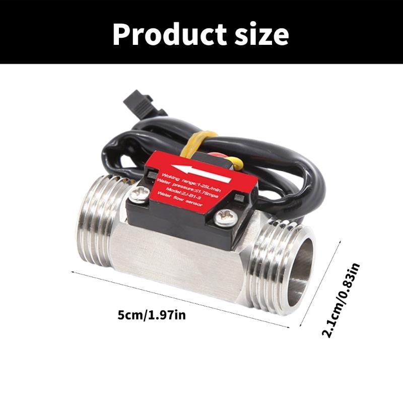 Efficient 1/2 In Stream Water Flows Sensors Reliable Water Flows Sensors Replacement Crafted from Stainless Steel