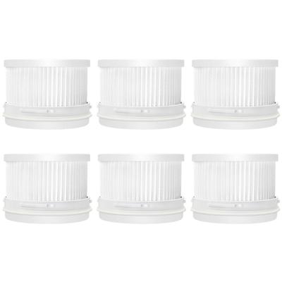 6PCS Plastic Filter Easy Installation Vacuum Filter Wet Dry Vacuums Part Plastic Texture for Effective Dirt Removal
