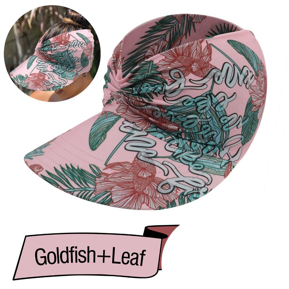 

Летняя шляпа-козырек с защитой от УФ-лучей, шляпа от солнца с цветочным принтом, модная шляпа с открытым верхом для плавания на открытом воздухе Style 10