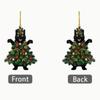 Decorative Xmas Black Cat Pendant Acrylic Black Cat Car Pendant  Festival Party