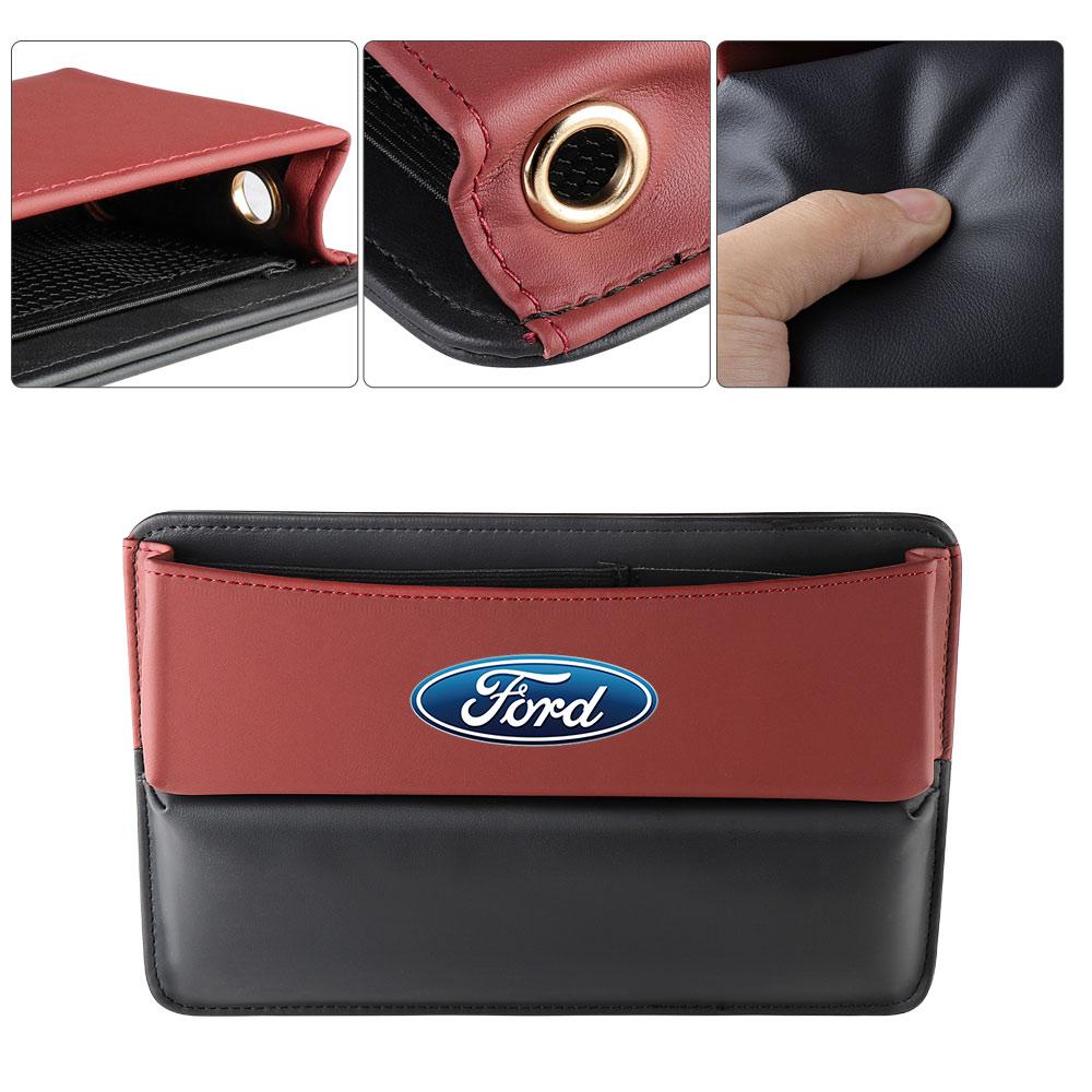 SZSF4 Car Seat Gap Storage Box Leathe Auto Seat Side Slit Orgianizer For Ford Mustang Taurus Escape Kuga Shelby Explorer STRACING CMax