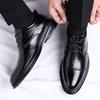 Fashion Brand Men'S Pointed Breathable Banquet Oxford Shoes Summer New Comfortable Lace Up Men'S Business Formal Leather Shoes