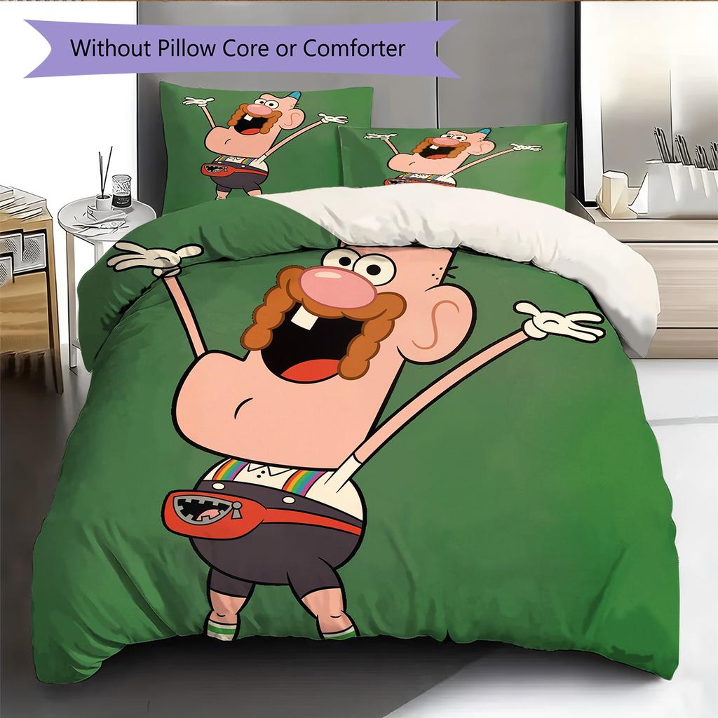 Uncle Grandpa  Pattern Bedding Quilt Set  Home Decoration  Gift (1 * Duvet Cover + 2 * Pillowcase  Without Core)