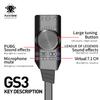 Herní zvuková karta Puji GS3 s USB 7.1 a 3,5mm konektorem pro sluchátka s mikrofonem pro PC a mobilní zařízení