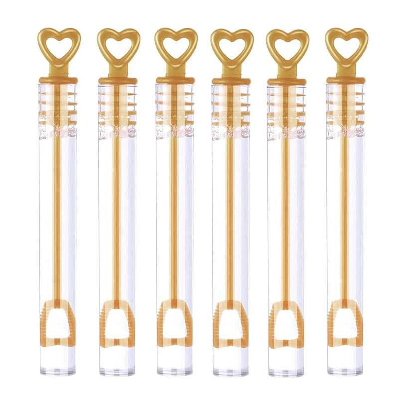 12-Piece Heart-Shaped Mini Bubble Wands for Weddings & Festivals with Free Shipping