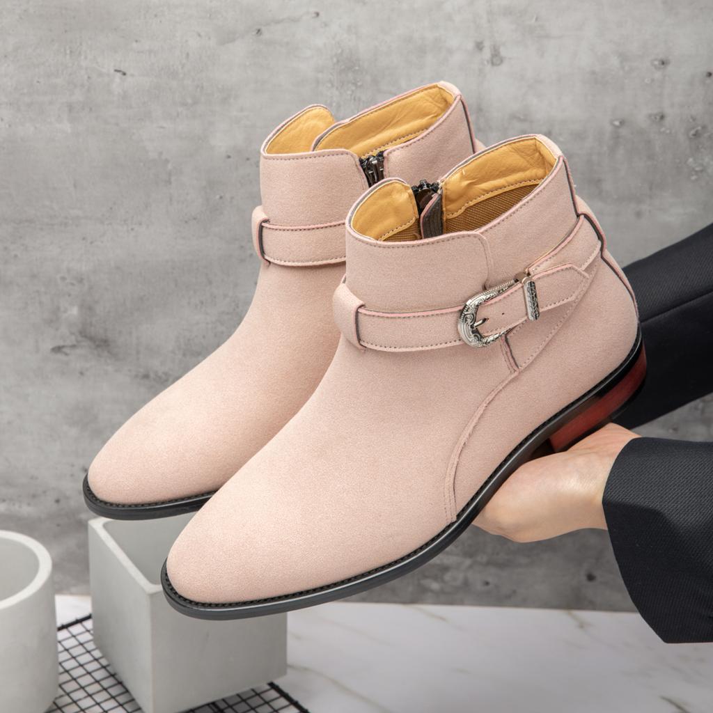 Fashion 2025 New Men's Ankle Boots Fashion Comfortable Leather Botas Classic Outdoor Motorcycle Boots Non-Slip Male Walking Footwear