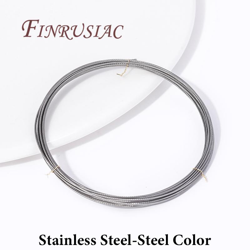 

0.3-0.5mm Resistant Strong Line Stainless Steel Wire Gold Color Tiger Tail Beading Wire For Jewelry Making Findings Accessories 0.5mm -2 meters