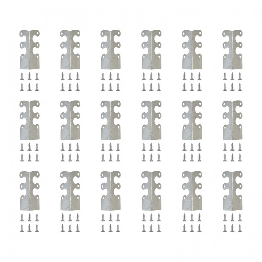 Pro stylovou ochranu soklových lišt s vintage kovovými rohovými chrániči 6 ks