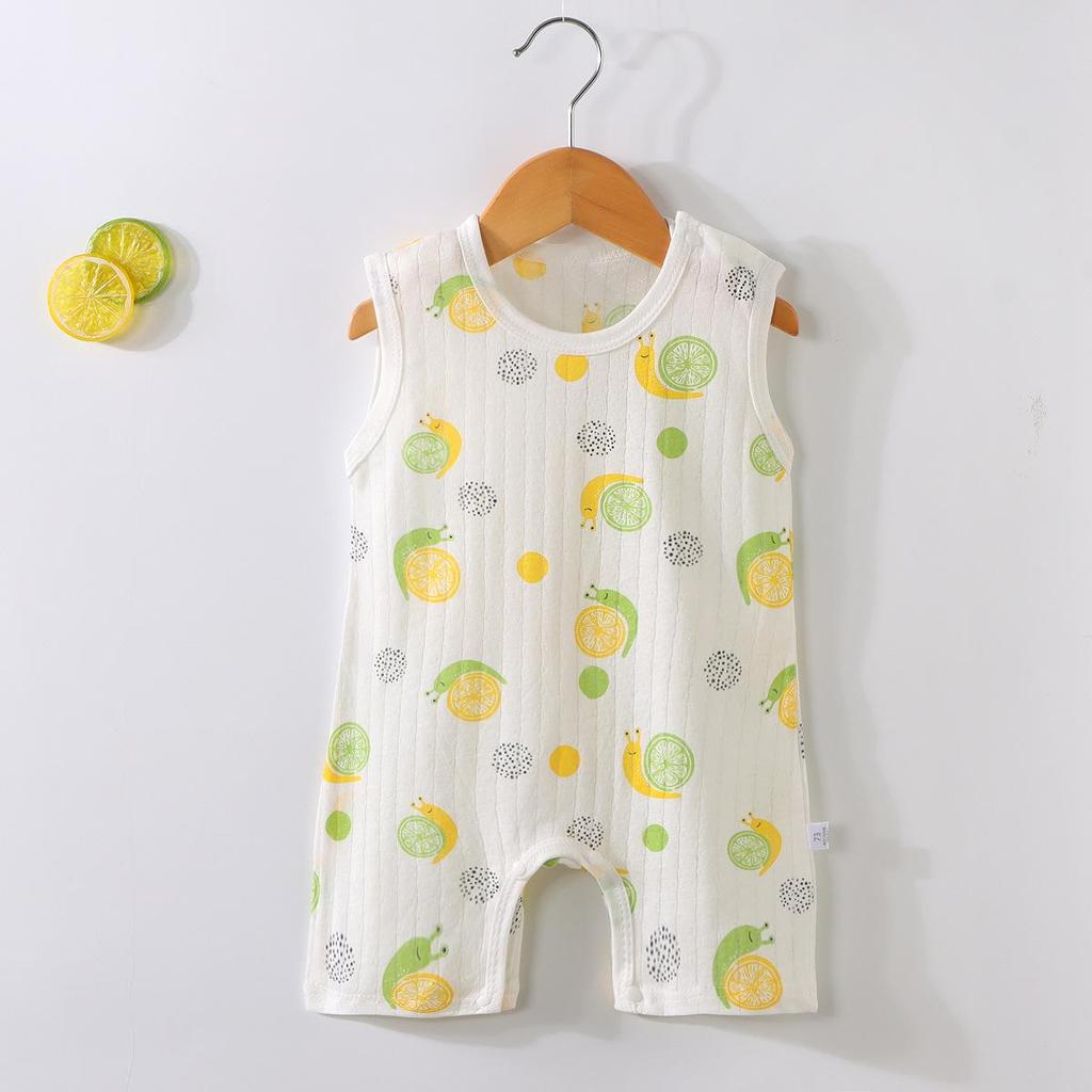 Zomer Romper Baby Koreaanse Stijl - Mouwloos Cartoon Katoenen Bodysuit