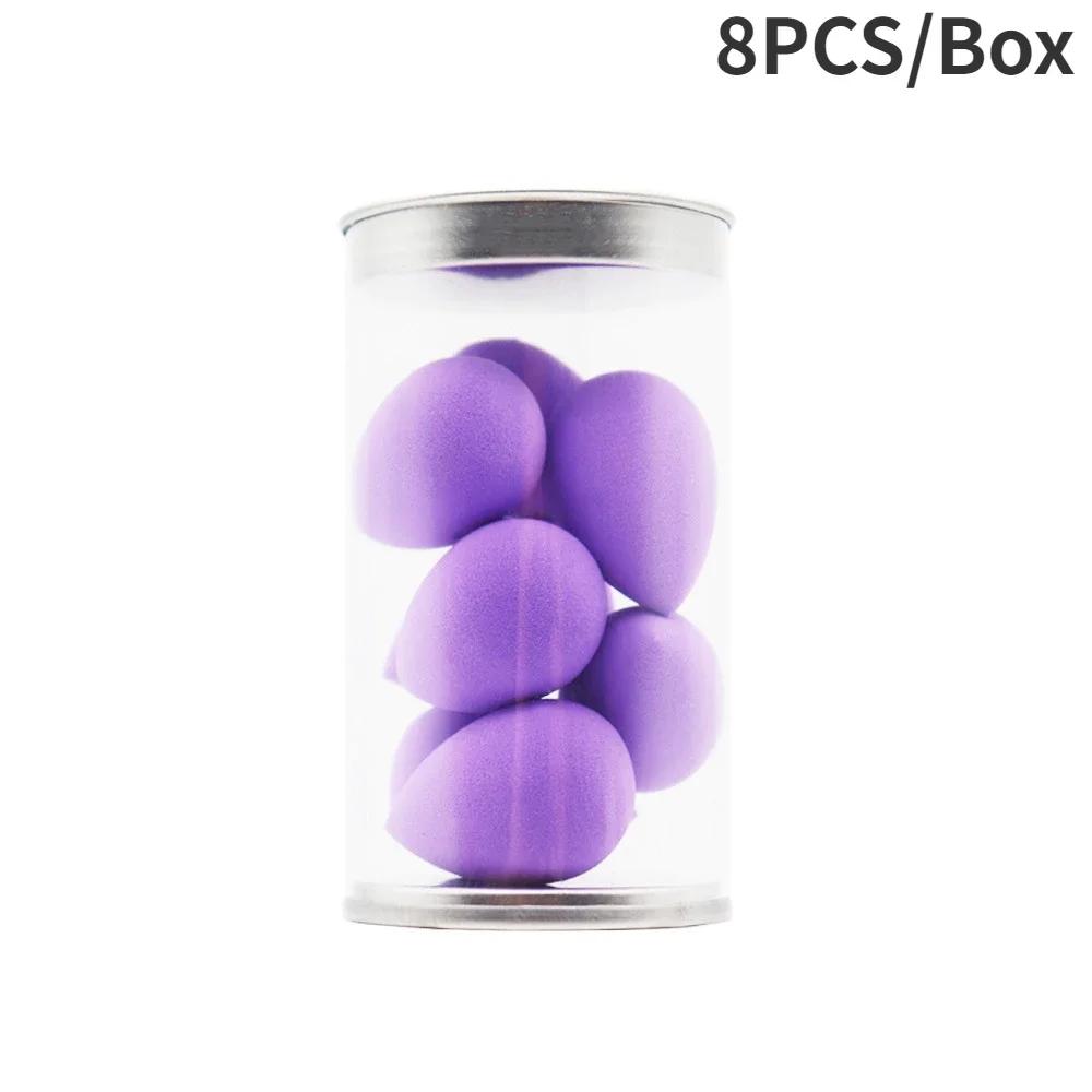 

8Pcs Mini Beauty Egg Makeup Blender Cosmetic Puff Sponge for Foundation Cream Concealer Make Up Blender Tool with Storage Box