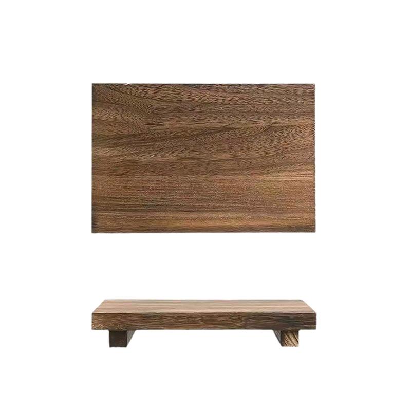 Retro Wooden Bathroom Tray Vanity Hands Soap Scented Candle Storage Holder Kitchen Seasoning Tray Home Decoration