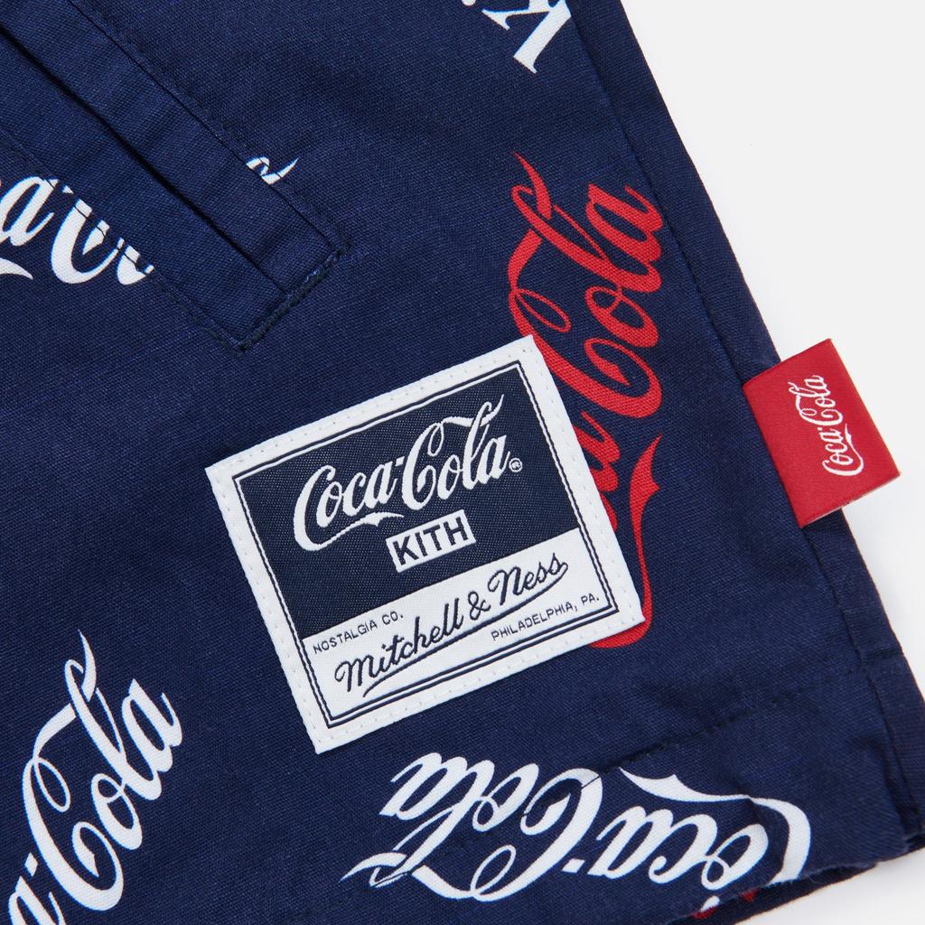 Kith X Coca-Cola X Mitchell & Ness Coke Coaches Jacket Navy Unisex Outerwear Blue MNBFJKKM19024-BLUE