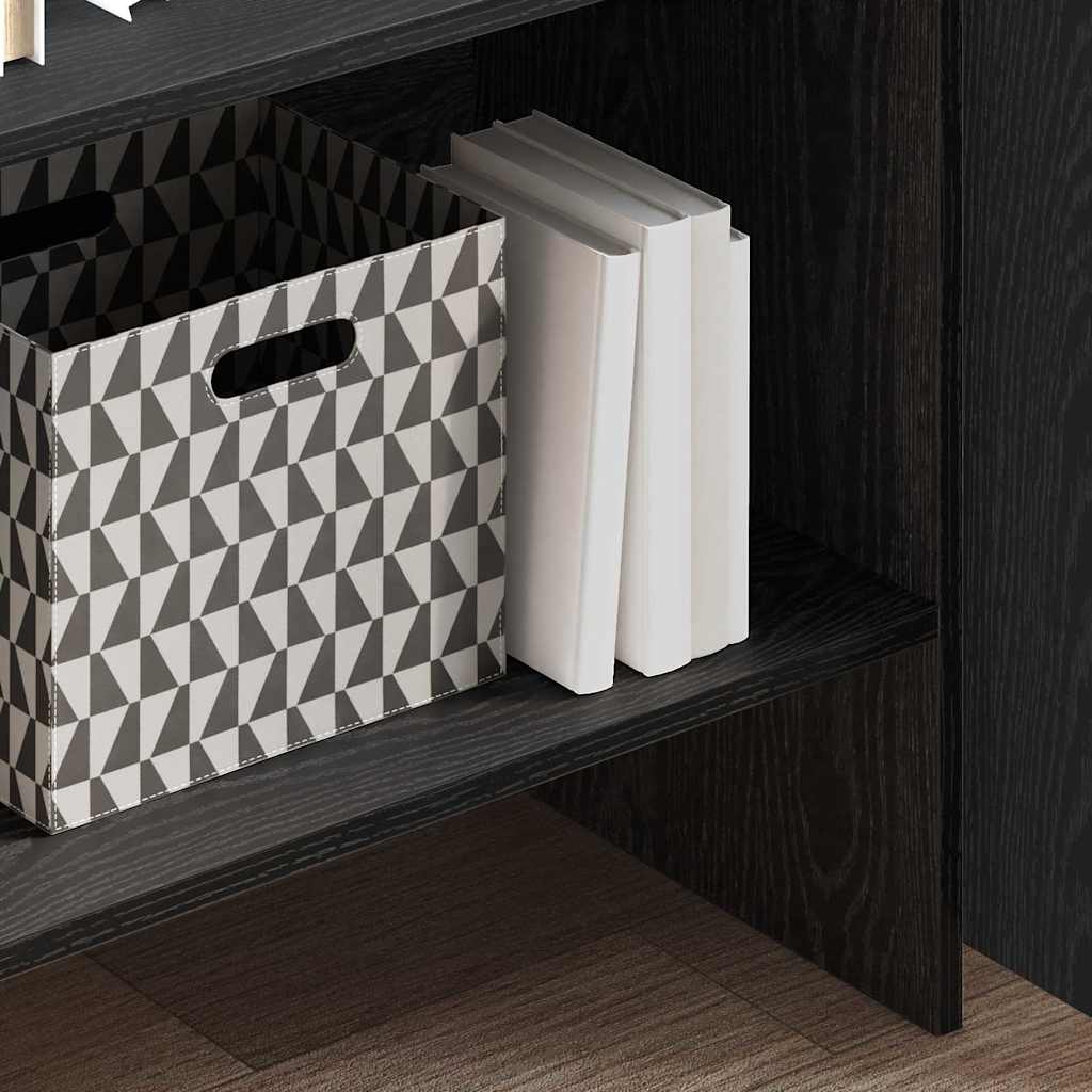 Bookshelf Black Oak Look 60 x 35 x 180 cm Engineered Wood