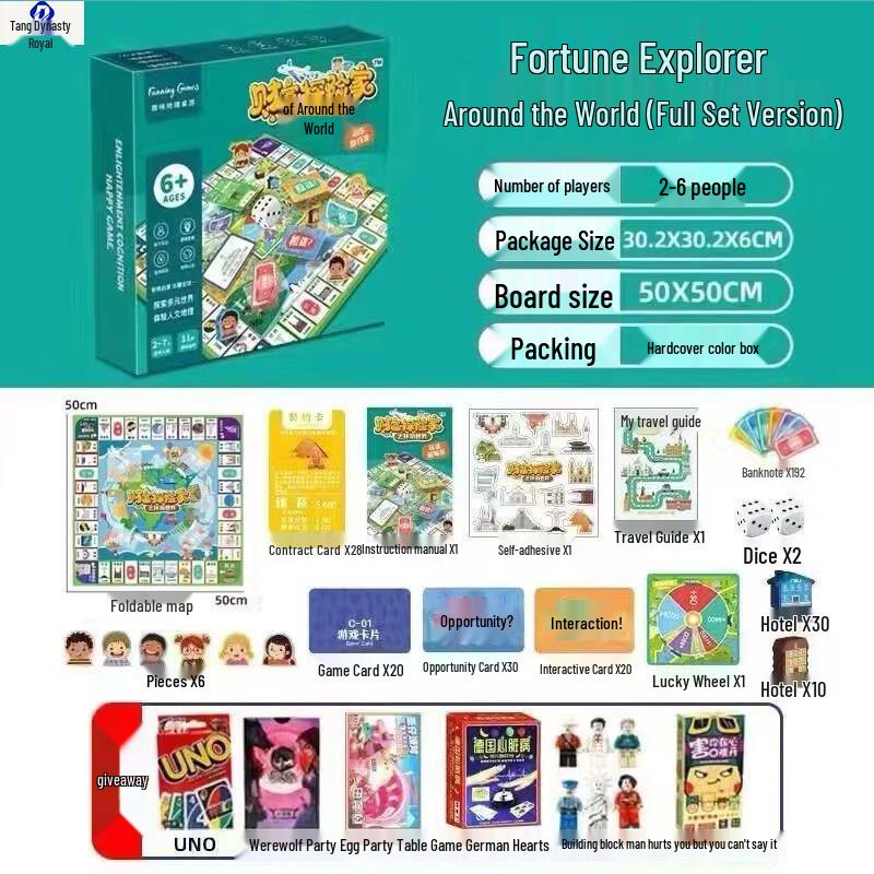 Adventure King Tycoon World Tour Board Game