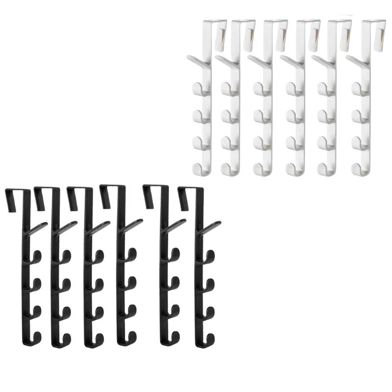 The Door Hooks, Sturdy Door Hanger, Towel Rack Towel Hooks for Bathroom, Versatile Over-the-Door Hanger Clothes & Bag Organizer