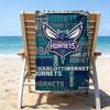 Custom Name Beach Towel Charlotte-Hornets Logo Beach Towel, Soft Microfiber, Gift for Her/Him, Birthday, for Pool, Beach, Travel, Fan gifts