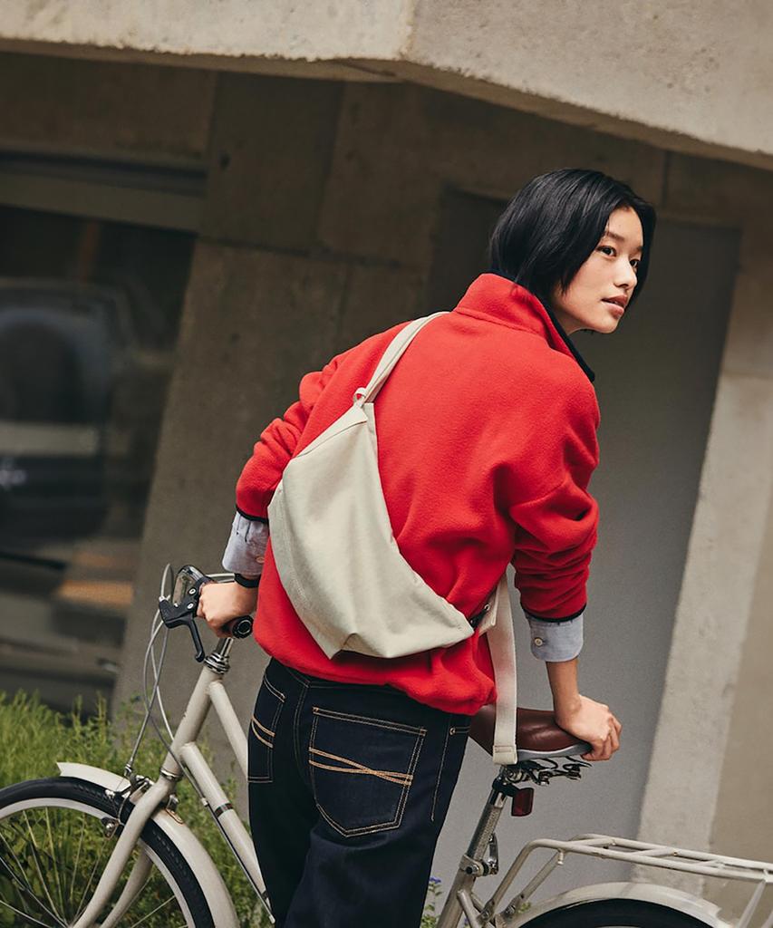 Beanpole Accessory Less Bag_2 Small Fabric Crossbody Bag Light Gray