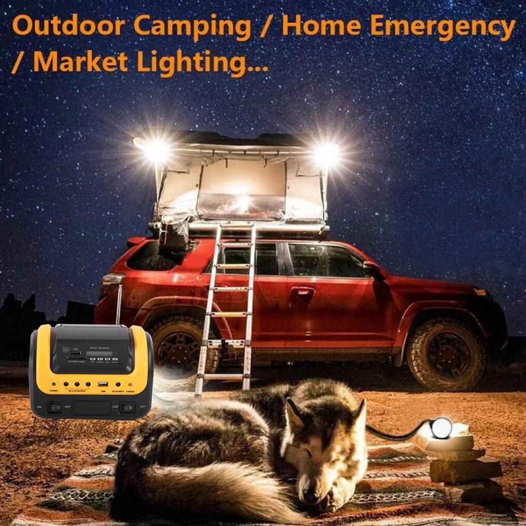 Solar Power Generator Portable Power Station 5000mAh Solar Power Generator with Solar Panel for Camping Emergency