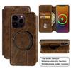 For iPhone 15 Anti-Scratch PU+TPU Matte Case Compatible with MagSafe Wallet Phone Cover