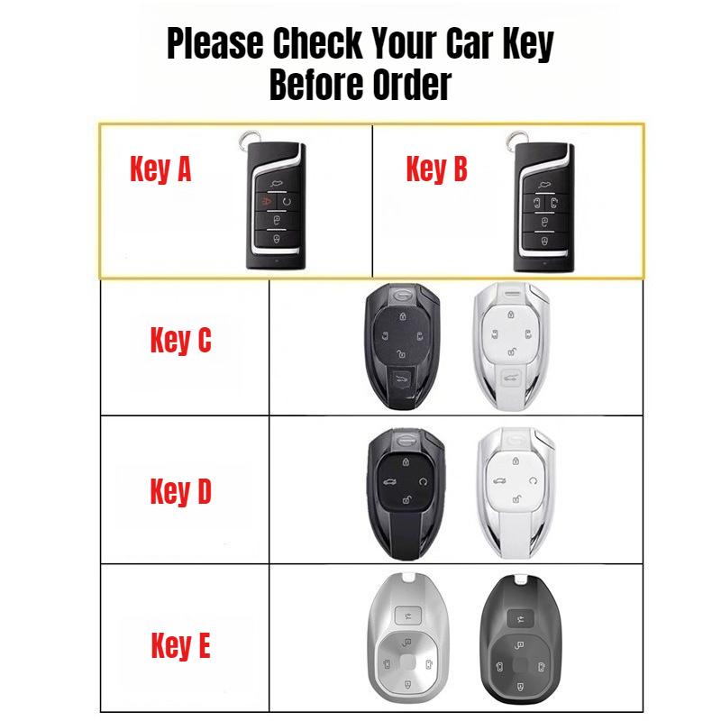 For Trumpchi GS4 GS3 Shadow E8 E9 M8 EMPOW S7 M6 Electric Vehicle Key Case Fob Cover Car Key Shell Key Ring Keychain Accessories