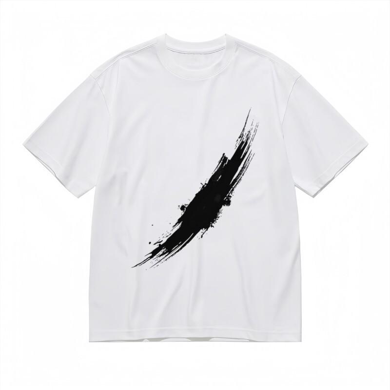 

Men s Breathable Classic T-Shirt Abstract Ink Drip Motion Design Cotton Tee 3XL