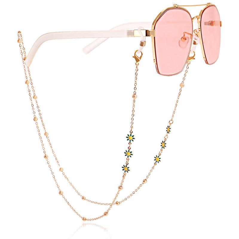 Trendy Colorful Enamel Flower Eyeglass Chain & Mask Lanyard for Women