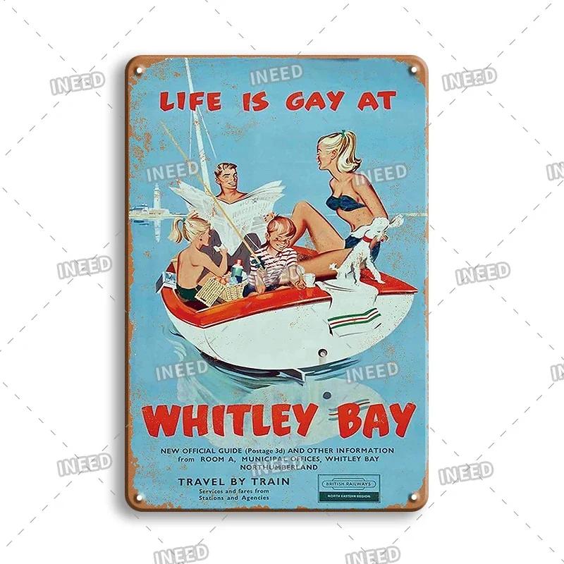 Vintage Yacht Club Art Decor Metal Poster, Retro Boat, Anchor Iron Painting, Personalized Man Cave, Beach Bar Decor Plaques