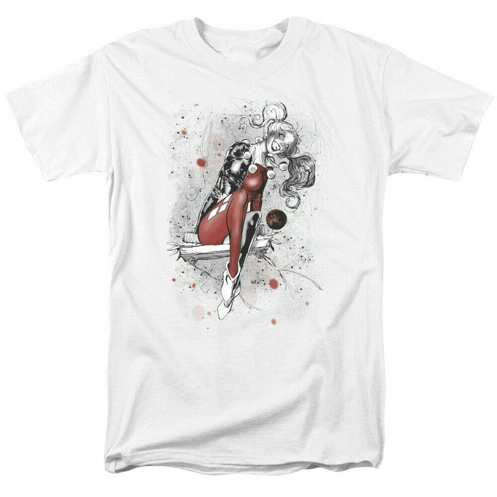 26 Harley Quinn Harley Sketch T Shirt Licensed Comic Book Tee White Unisex T-Shirt M