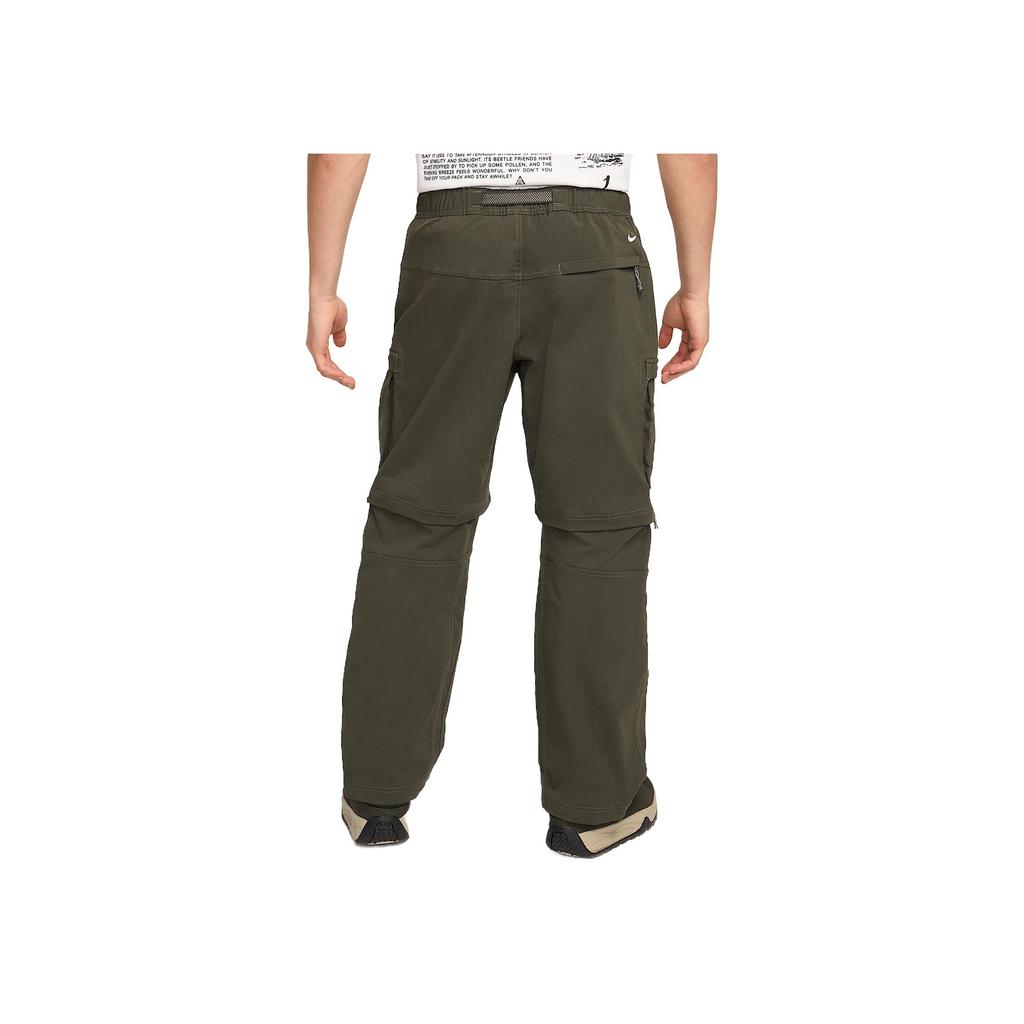 Nike ACG SS25 Smith Summit Minimalist Fashion Removable Zipper Design Comfortable Loose Hiking Cargo Pants Men Pants Olive-Green FN0428-355