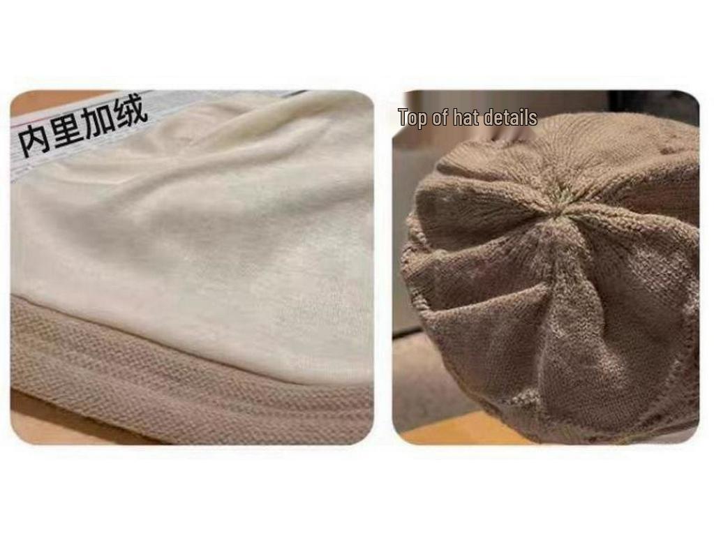 Women's Fashion: Versatile Slouchy Beanie for Big Head - Velvet & Thick Wool Knitted for Fall/Winter