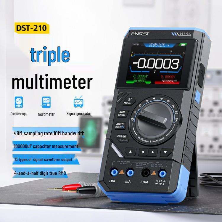 FNIRSI DST210 Three-in-One Digital Multimeter & 10M Bandwidth Four-and-a-Half Digit Oscilloscope