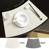 Set de table réversible en cuir Han Qian en forme d'éventail