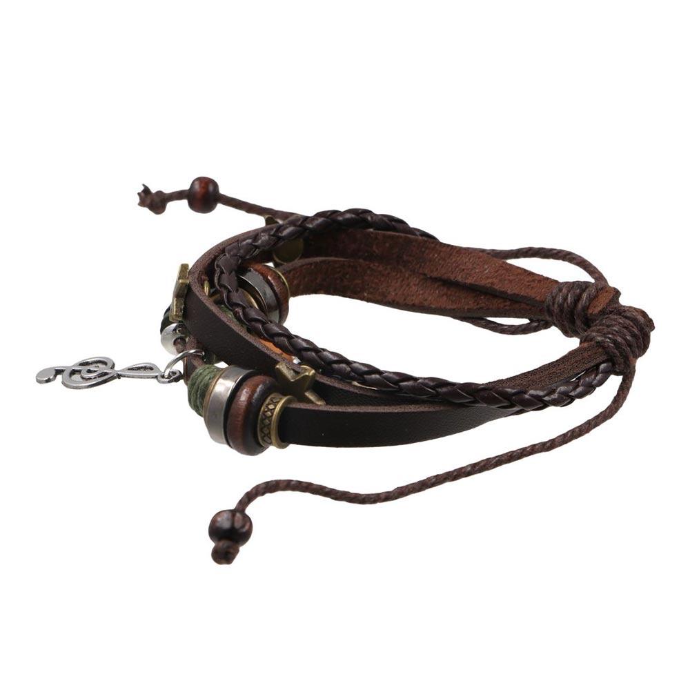 Zinc Zinc Alloy Star Niche Design Musical Note Gypsy Hippie Bracelet Hand Rope Men Bracelet Braided Bracelet