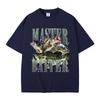 Master Baiter Barschfischen Fischer Lustig Meme Grafik T-Shirts Herren Freizeit Baumwolle T-Shirt Kurzarm Vintage T-Shirts