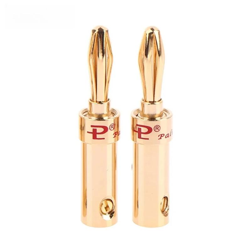 Banana Plug 4mm Alloy gilding Banana Plugs for Speaker Cable Wire Banana Connector Adapter 2/4/8pcs Speaker Banana Plug Adapter