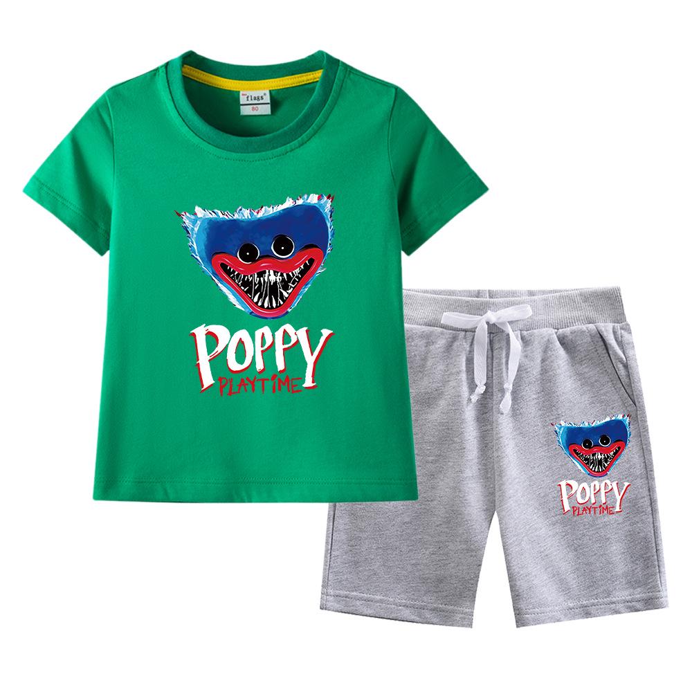 Bobo Boys Reiner Baumwoll Sommer 2023 Kinder Kurzarm und Shorts Set