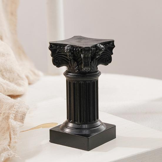 Roman Pillar Candle Holder Mini Greek Column Candle Stand Resin White Candlestick Holder for Wedding Banquet Home Table Centerpiece Photo Prop