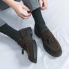 Fashion Men Tassel Loafers Mens Suede Loafers Leather Man Shoes Leather Mocassin Homme Calzado Hombre Zapatos De Hombre Men Shoes