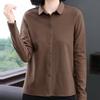 Navava Women Simple Daily Solid Long Sleeve Shirt Nb2923
