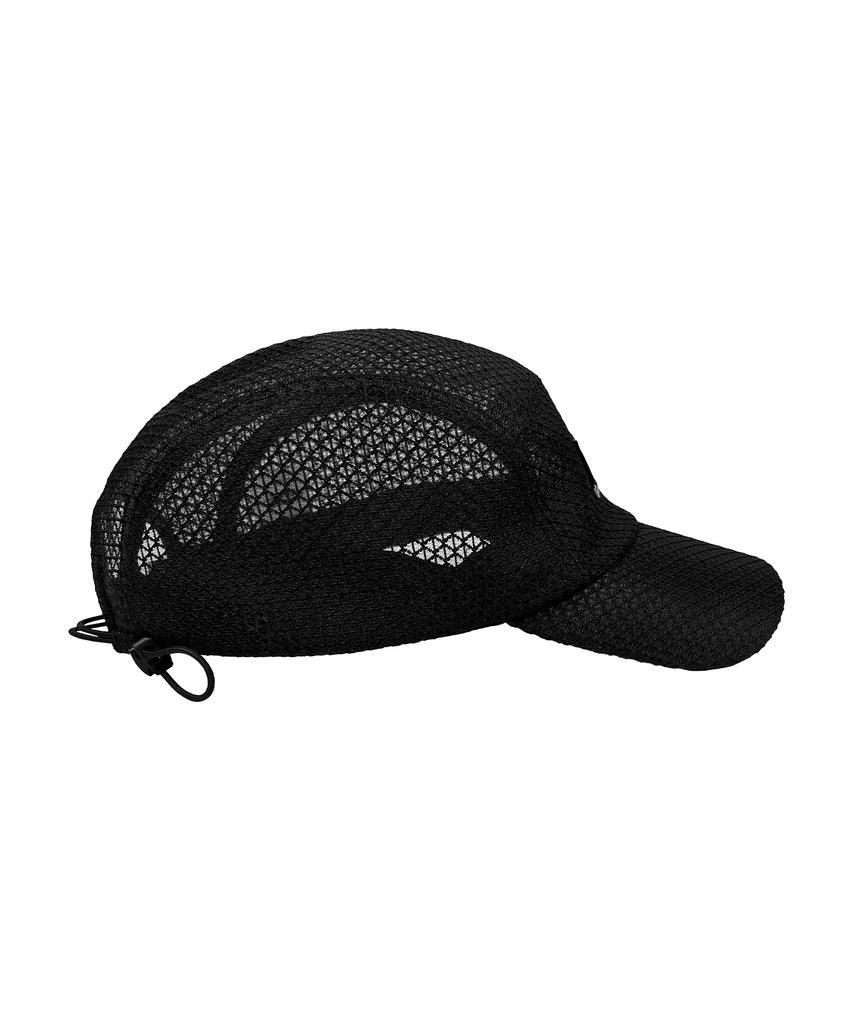 Nyuteib Oversized Solar Mesh Camp Cap - Black
