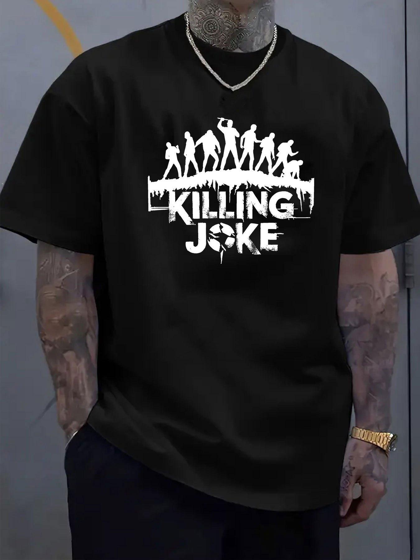 Casual  Killing Joke  Graphic T-shirt - Royal Blue M