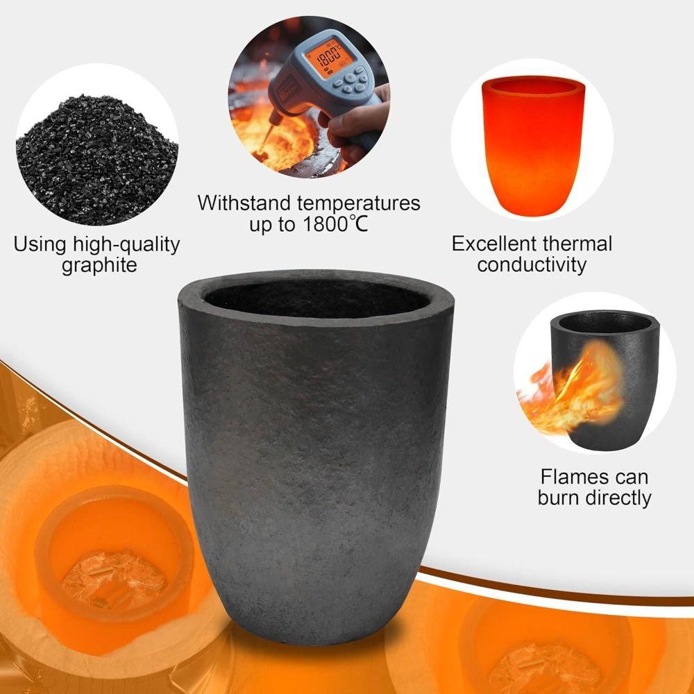 Small Graphite Crucible High Temperature Melting Metal Crucibles Melting Casting Refining