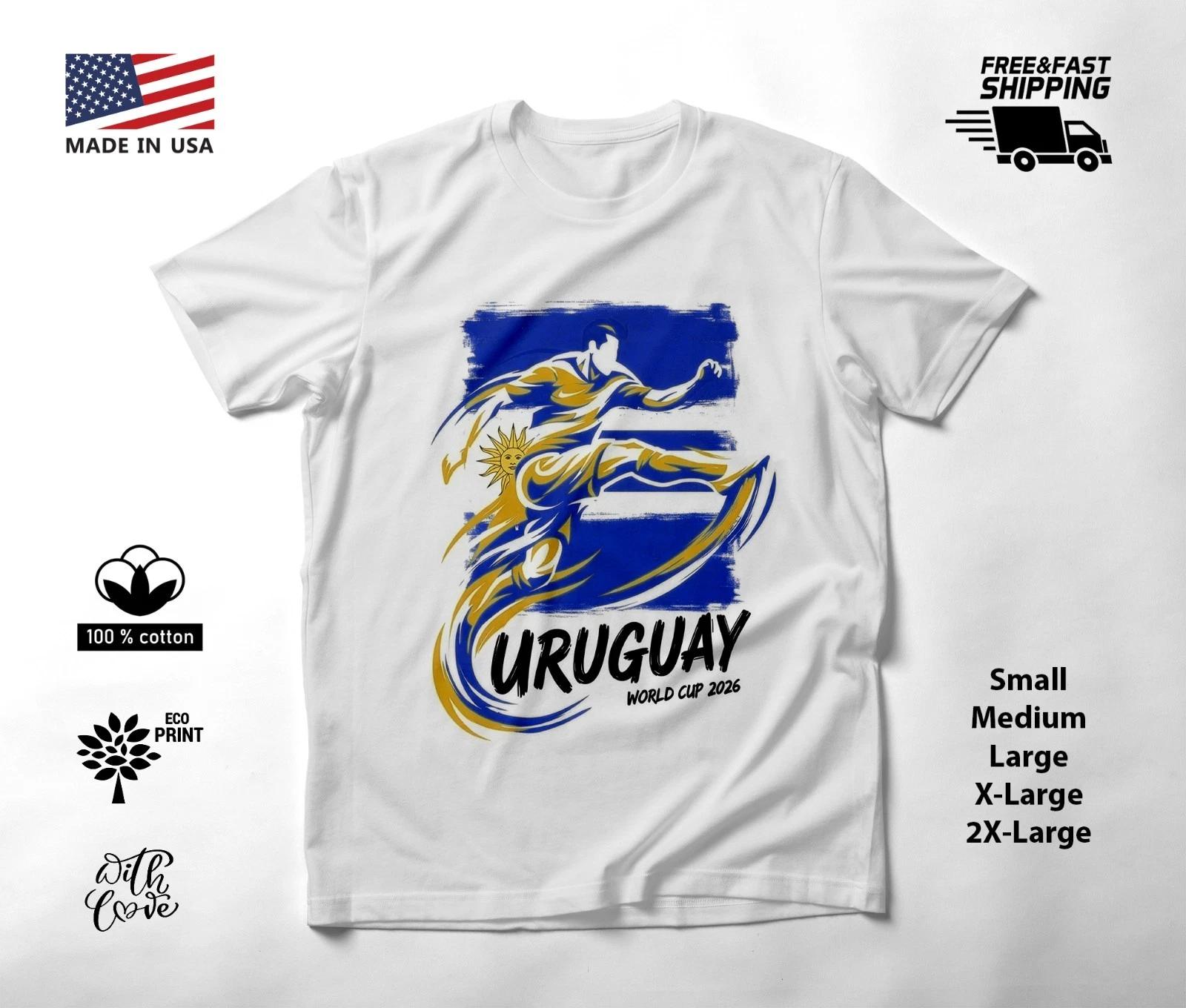 URUGUAY - NEW World Cup 2026 Football Soccer Fans T-Shirt Tee Shirt L