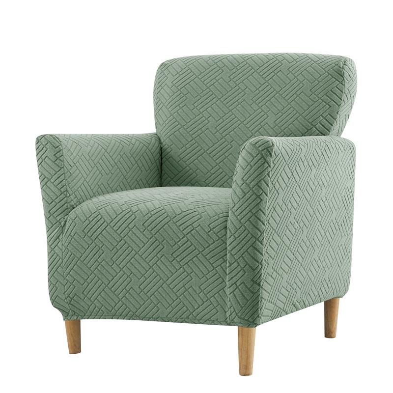 

1PC Elastic Tub Sofa Cover Jacquard Single Club Chair Covers Solid Color Sofa Armchair Slipcover for Bar Counter Living Room