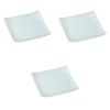 Set of 3 Celadon Bamboo Blind Square Large Plates X X Square Setomonohonpo (Hamanashi) 8.0mm [22.5 22.5 2.5cm] Plates, Ceramic,