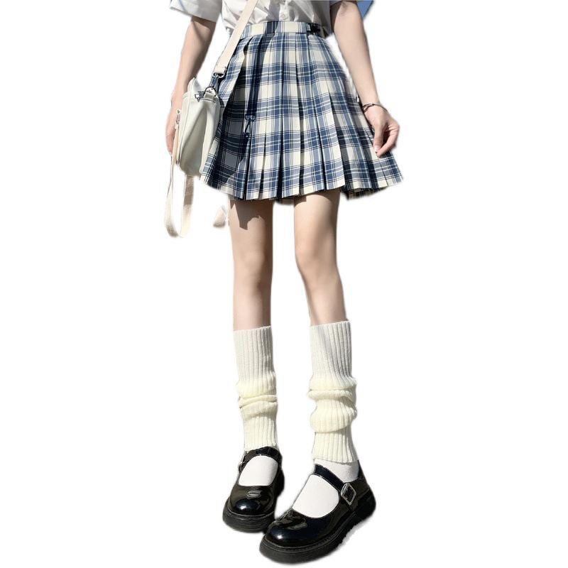 Guêtres Tricotées Blanches pour Femmes - Style Y2K Japonais, Chaussettes Longues Lolita Automne/Hiver